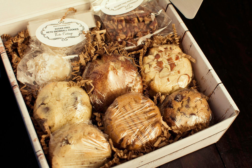 Keto Cookie Sampler Gift Box, Sugar Free, Low Carb, Gluten Free, Diabetic, Keto Cookies, Keto Pralines